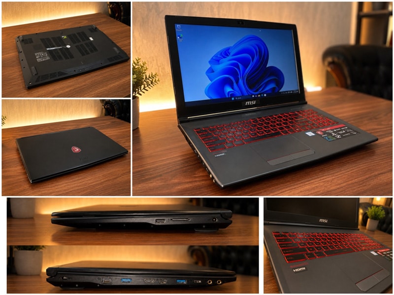 لپتاپ گیمینگ ام اس آی استوک msi GV62 7RD i7 7700HQ 16GB 1TB HDD 500GB SSD GTX1050 4GB