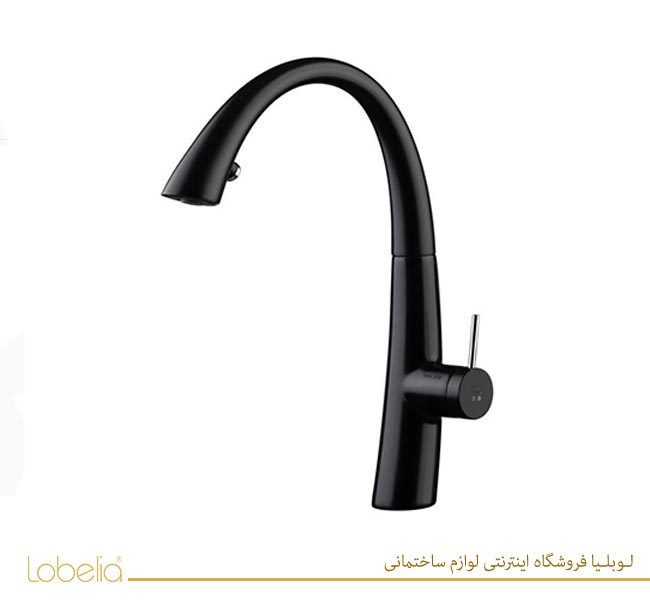 شیر ظرفشویی شلنگدار مشکی مدل زو KWC کی دبلیوسی