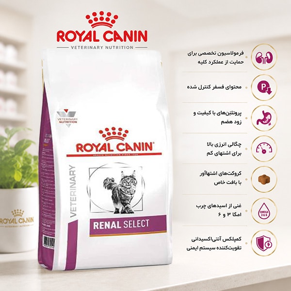 غذای گربه رویال کنین رنال سلکت – RoyalCanin Renal Select — تصویر ۳