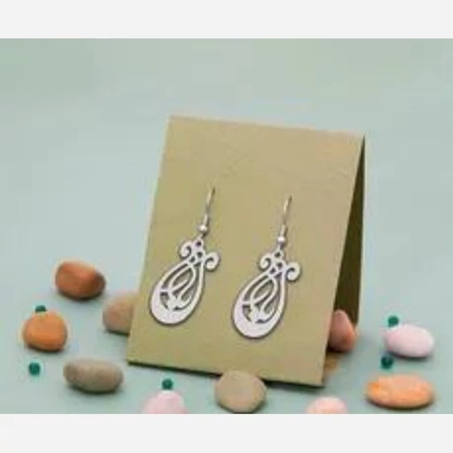 گوشواره نقره طرح اسم باران