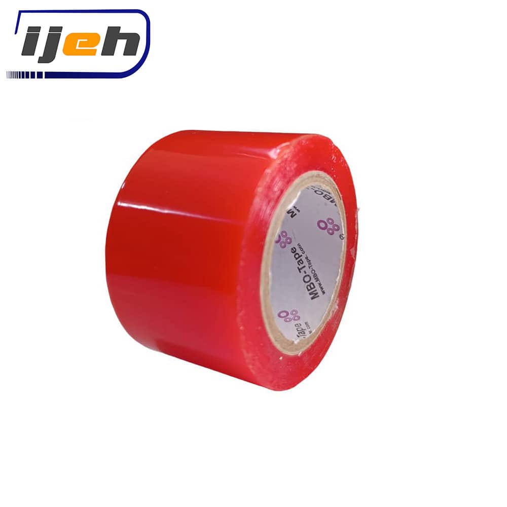نوارچسب ژله ای شفاف دوطرفه جلد قرمز Gel Double Sided Tape 4cm