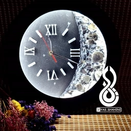 ساعت دیواری ماه 35 سانتی چراغ دار جدید — تصویر ۳