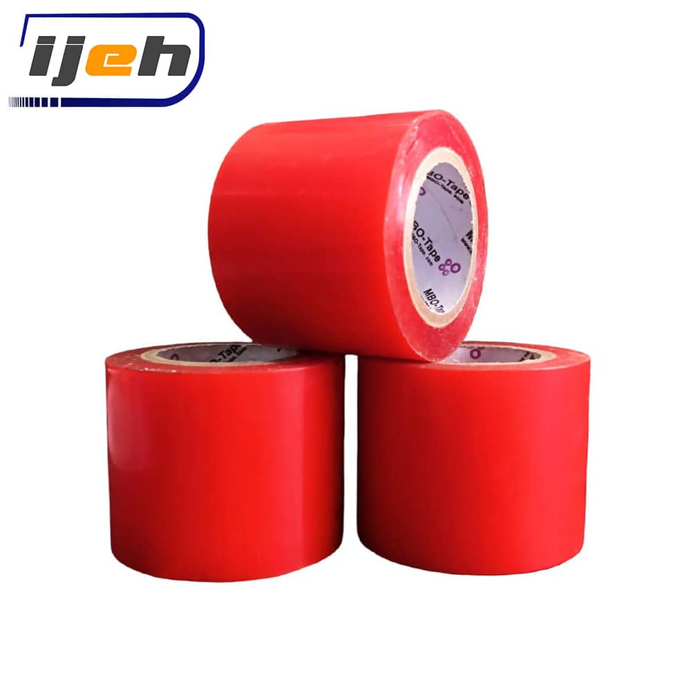 نوارچسب ژله ای شفاف دوطرفه جلد قرمز Gel Double Sided Tape 5cm — تصویر ۳