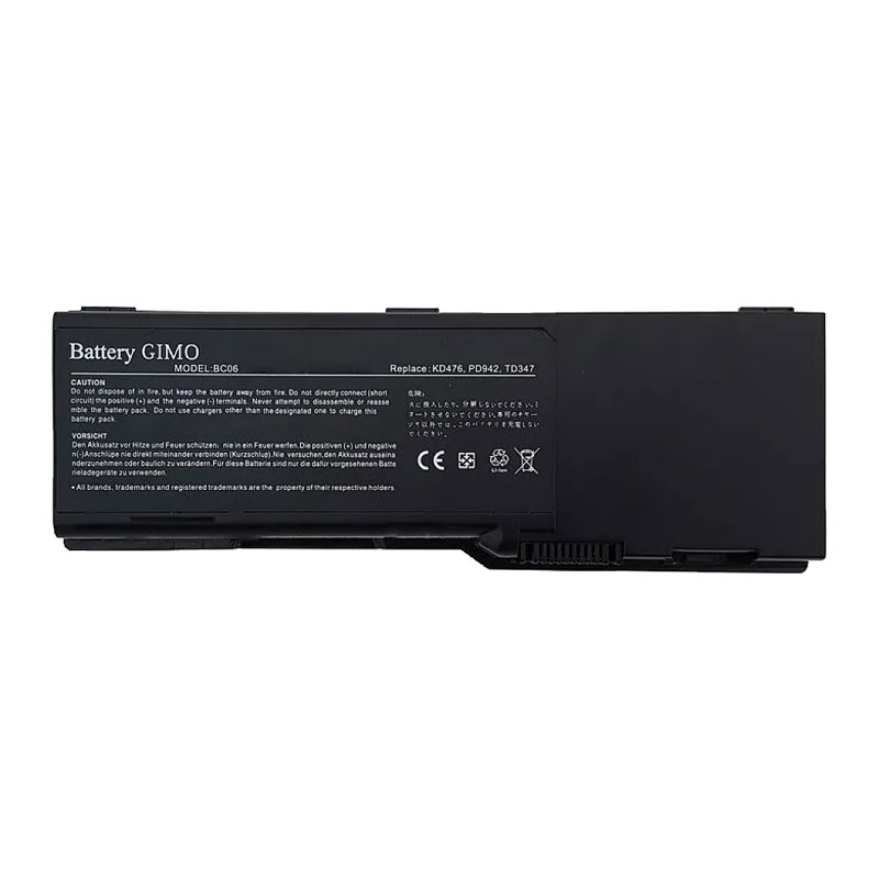 باتری لپ تاپ دل مدل Dell Inspiron 6400 | برند GIMO | ظرفیت 4000 | 45 وات | 6 سلول | KD476 , PD942 , TD347