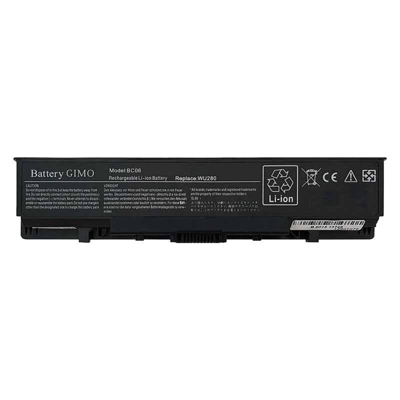 باتری لپ تاپ دل مدل Dell Inspiron 1520 | برند GIMO | ظرفیت 4000 | 45 وات | 6 سلول | WU280