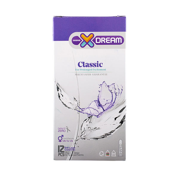 کاندوم کلاسیک ایکس دریم XDream Classic | بسته 12 عددی ساده، کلاسیک و باکیفیت برای تجربه‌ای مطمئن و راحت — تصویر ۲