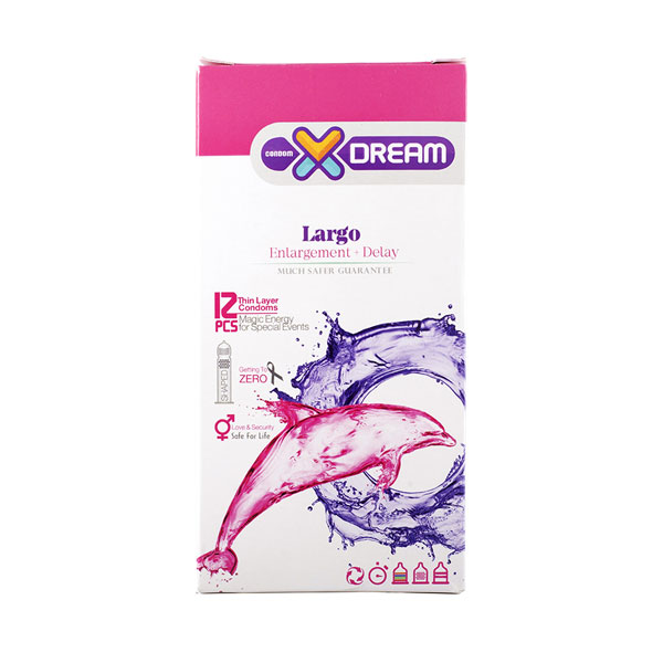 کاندوم تاخیری و بزرگ کننده لارگو ایکس دریم XDream Largo | بسته 12 عددی تاخیری و بزرگ‌کننده باکیفیت برای تجربه‌ای مطمئن و لذت‌بخش — تصویر ۲