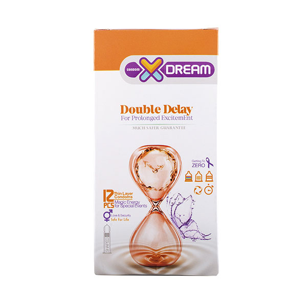 کاندوم دبل تاخیری ایکس دریم XDream Double Delay | بسته 12 عددی دو مرحله تاخیری برای حداکثر کنترل و طولانی شدن لذت جنسی — تصویر ۲
