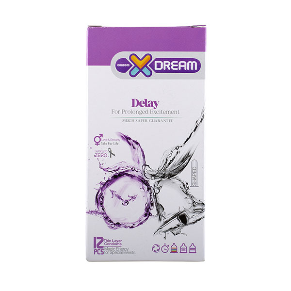 کاندوم تاخیری ایکس دریم XDream Delay | بسته 12 عددی تاخیری و مطمئن برای تجربه طولانی‌تر و کنترل بهتر در رابطه — تصویر ۲