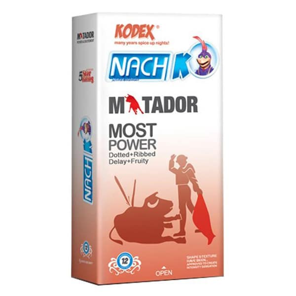 کاندوم خاردار و حلقوی ماتادور ناچ کدکس Kodex Matador Most Power |بسته 12 عددی تحریک بیشتر با خارها و حلقههای تقویتکننده