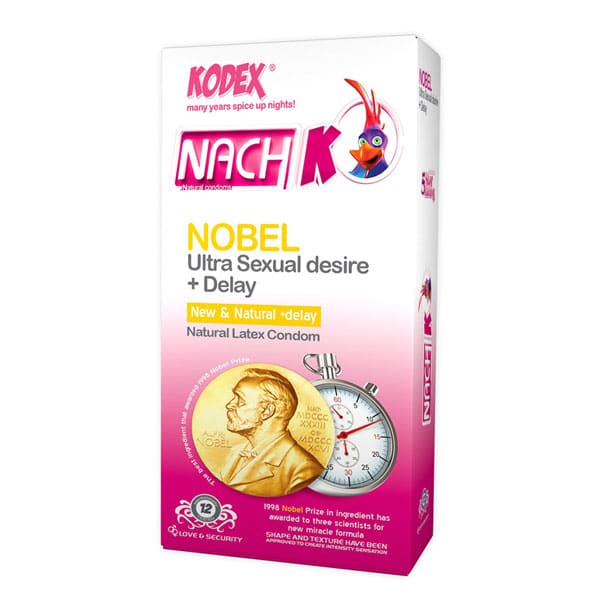 کاندوم نوبل ناچ کدکس Kodex Nobel | بسته 12 عددی تاخیری و باکیفیت برای تجربه‌ای طولانی و رضایت‌بخش — تصویر ۲