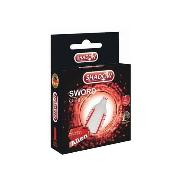 کاندوم فضایی شمشیری شادو مدل Shadow Sword – بسته 1 عددی خاردار و شمشیری برای تحریک ویژه و تجربه فضایی منحصر به فرد — تصویر ۲