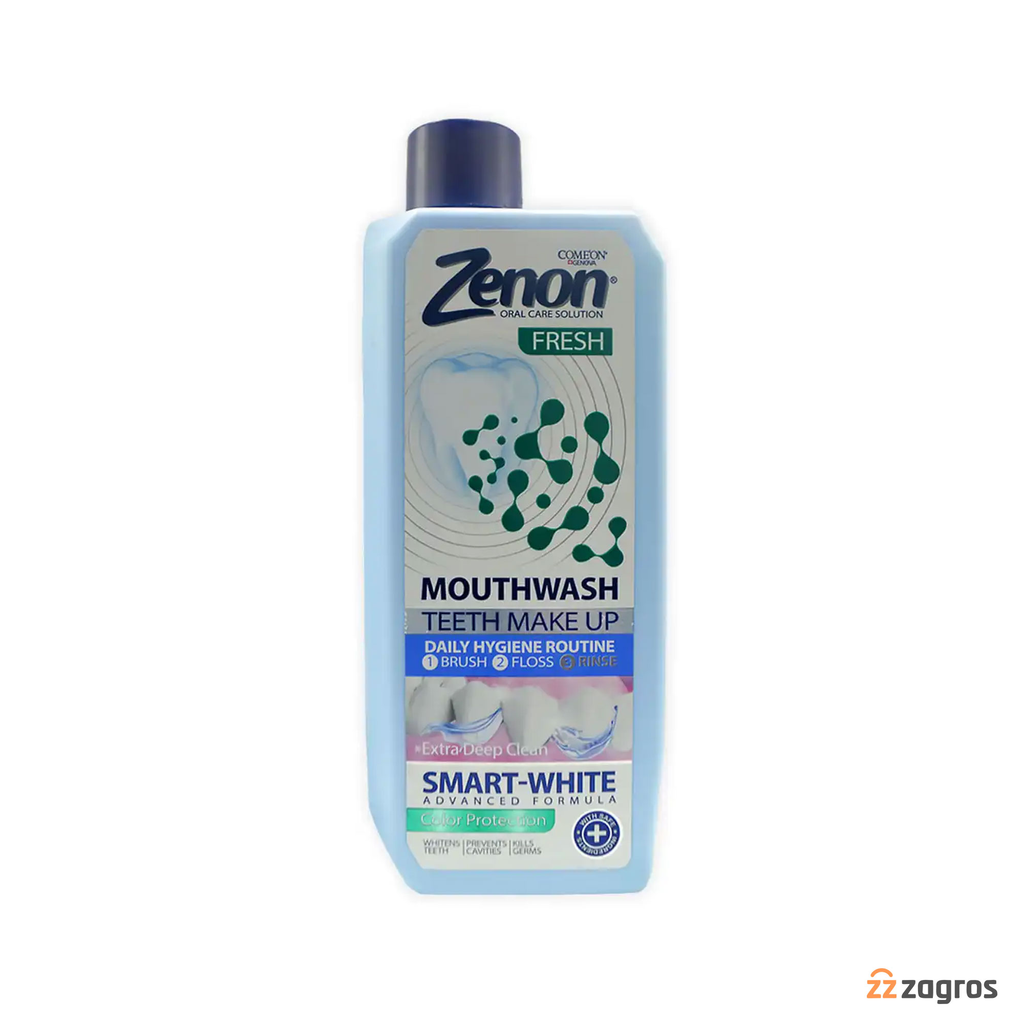 دهان شویه سفید کننده زنون کامان مدل Fresh حجم 400 میل — تصویر ۲