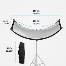رفلکتور عکاسی خمیده 4 کاره (یو شکل) 180* 60 مدل U-Shape Curved Light Reflector — تصویر ۸