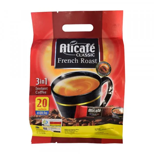 قهوه فوری علی کافه مدل French Roast بسته ۲۰ عددی