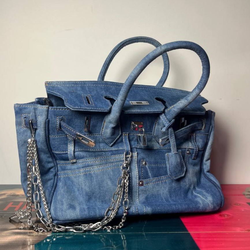 کیف جین زنانه مدل Denim Blues | کیف دستی و دوشی — تصویر ۳