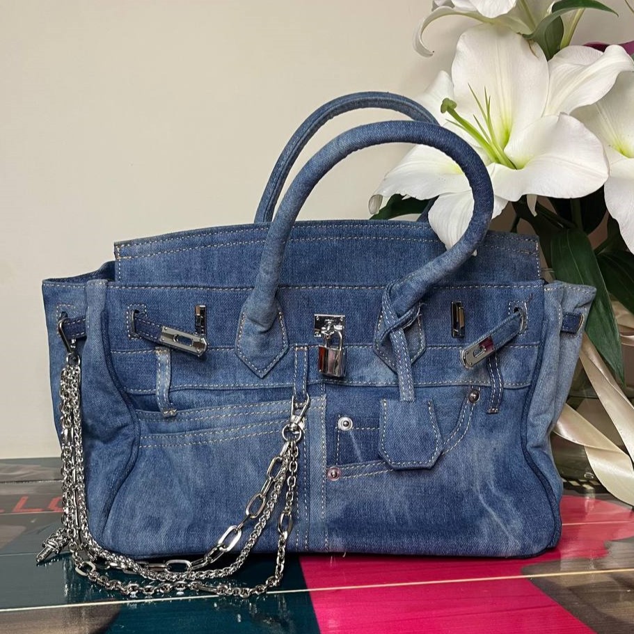 کیف جین زنانه مدل Denim Blues | کیف دستی و دوشی — تصویر ۵