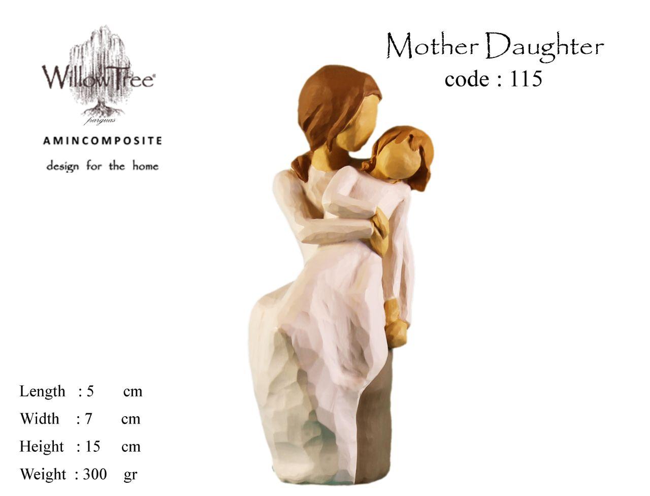 مجسمه ویلوتری مدل مادر و دختر کد 115 WillowTree Mother And Daughter 115 Statue — تصویر ۲