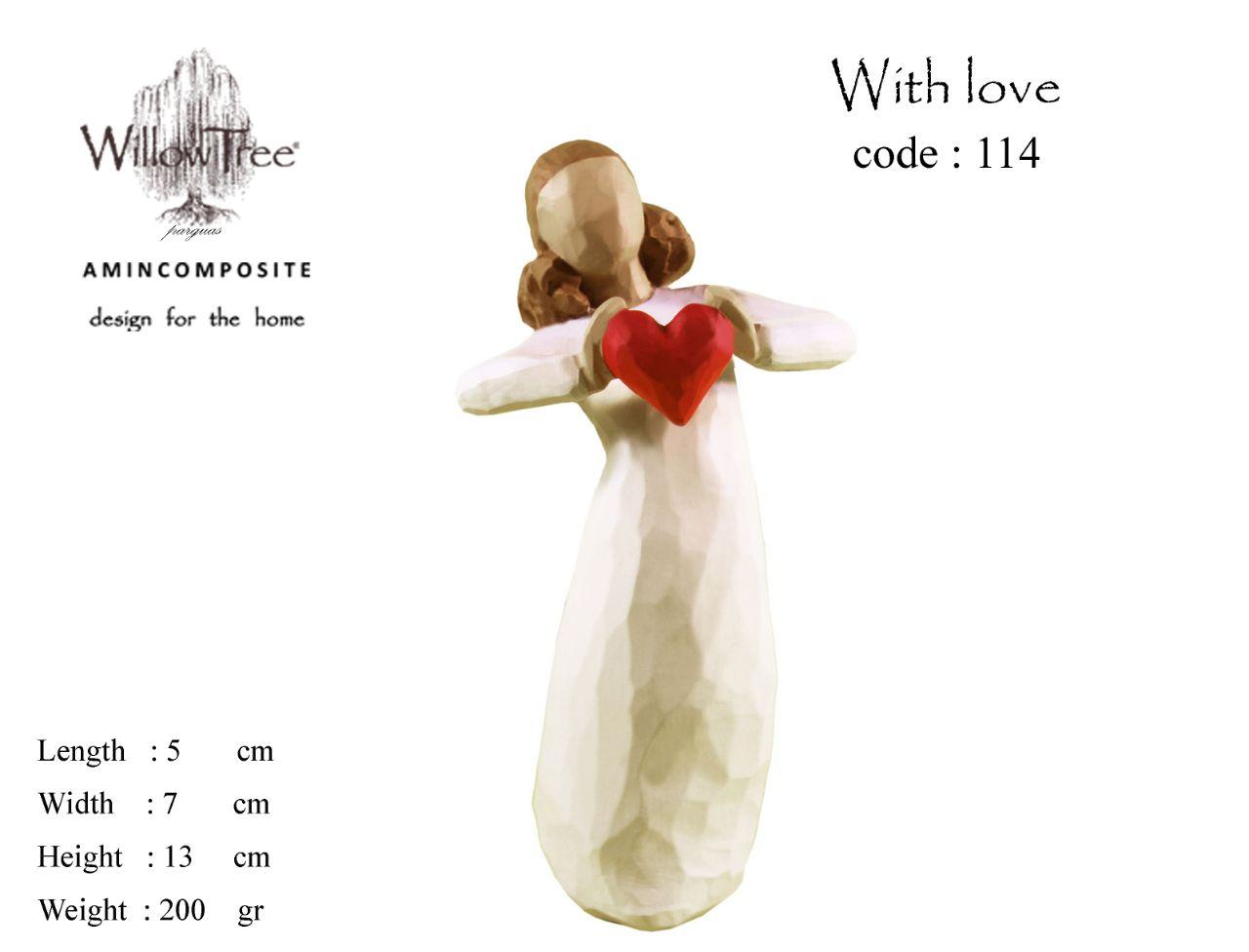 مجسمه ویلوتری مدل باعشق کد114 WillowTree Of With Love 114 Statue — تصویر ۲