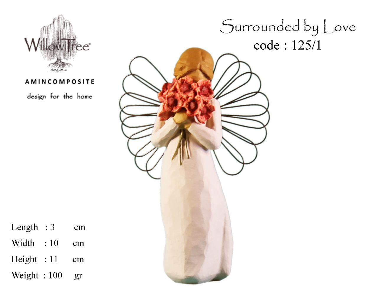 مجسمه ویلوتری مدل فرشته احاطه باعشق کد 125/1 WillowTree Angel Of Surrounded By Love 125/1 Statue — تصویر ۲