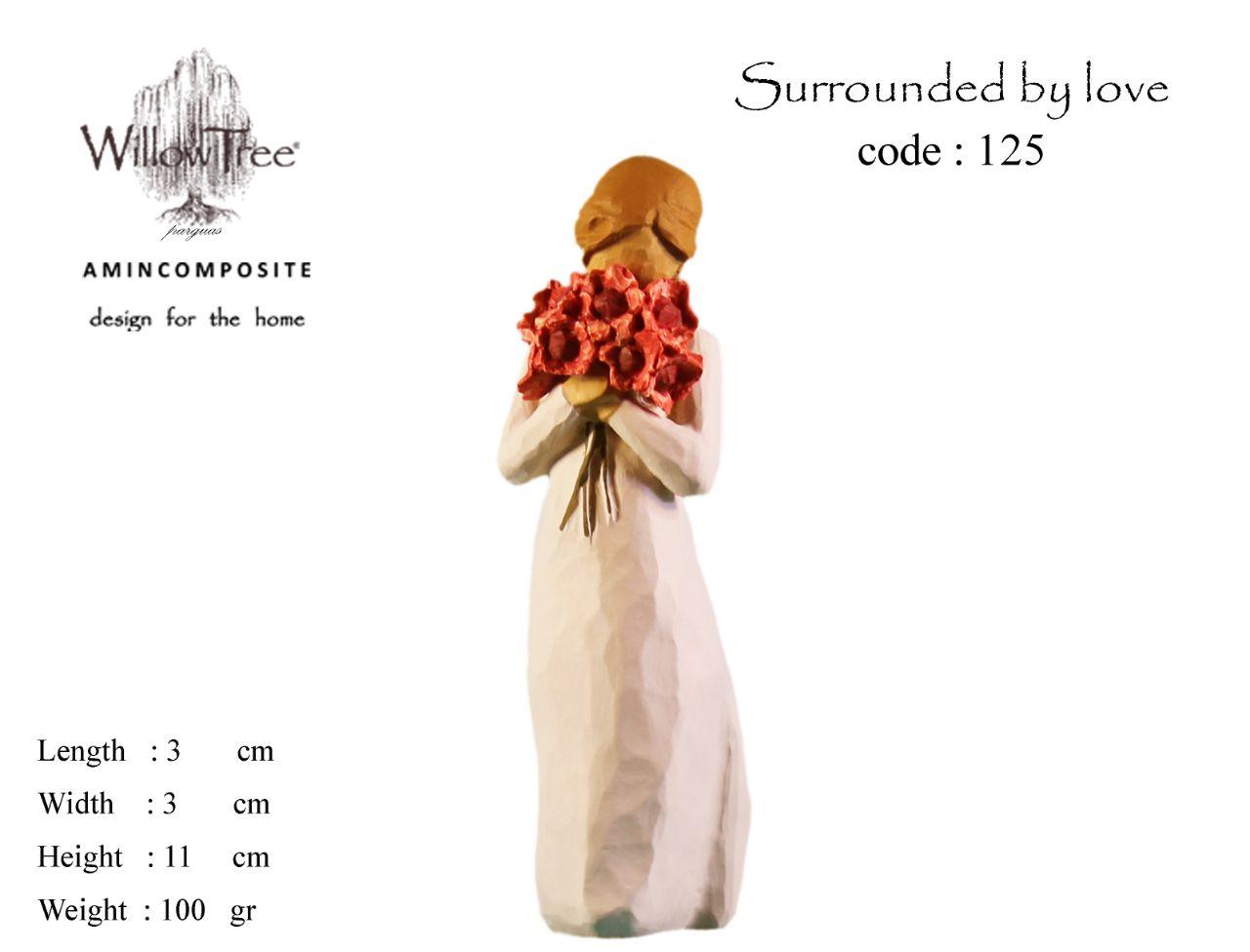 مجسمه ویلوتری مدل احاطه باعشق کد 125 WillowTree Of Surrounded By Love 125 Statue — تصویر ۲