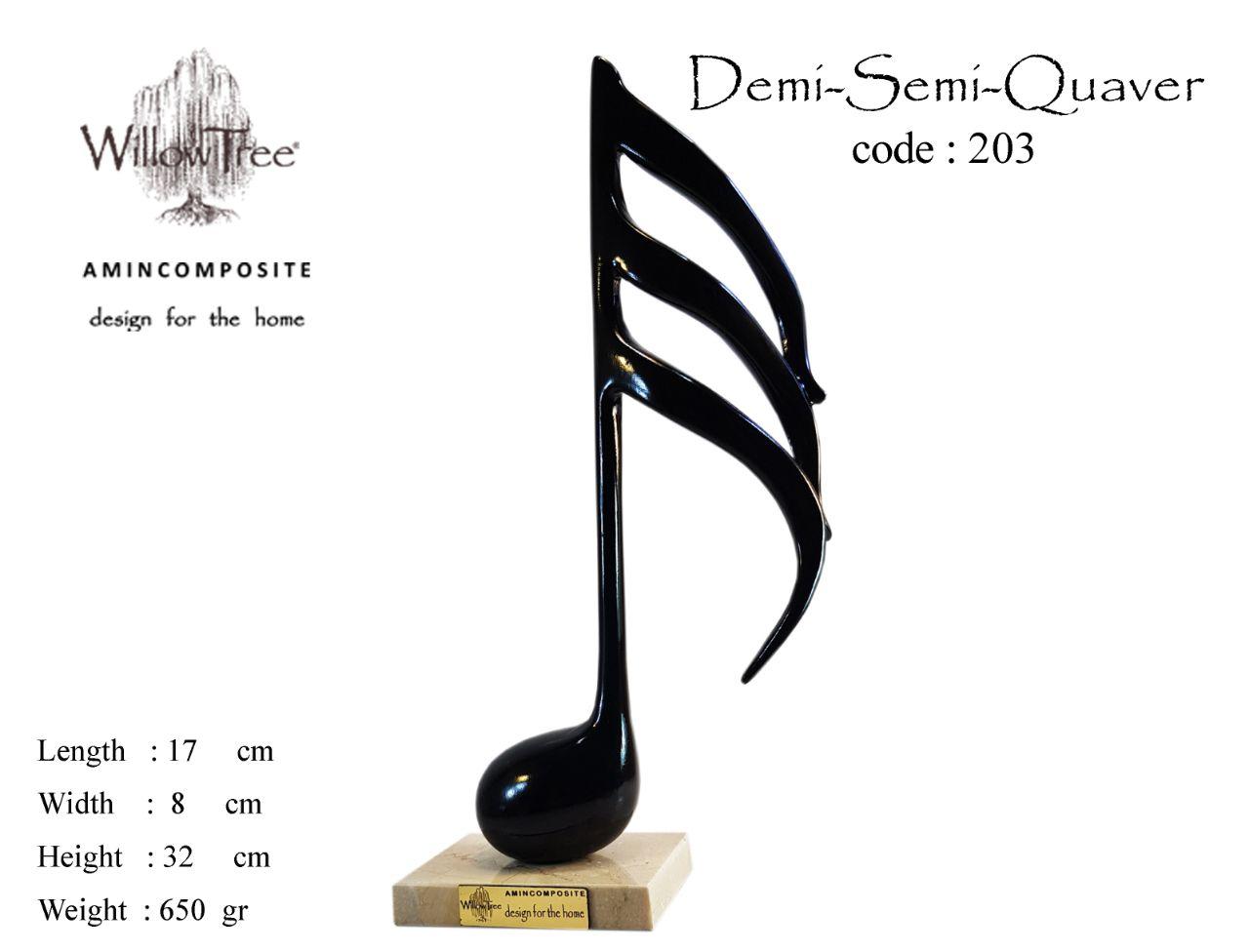 مجسمه امین کامپوزیت مدل سه لا چنگ کد 203 Amin Composite Demi Semi Quaver 203 Statue — تصویر ۲