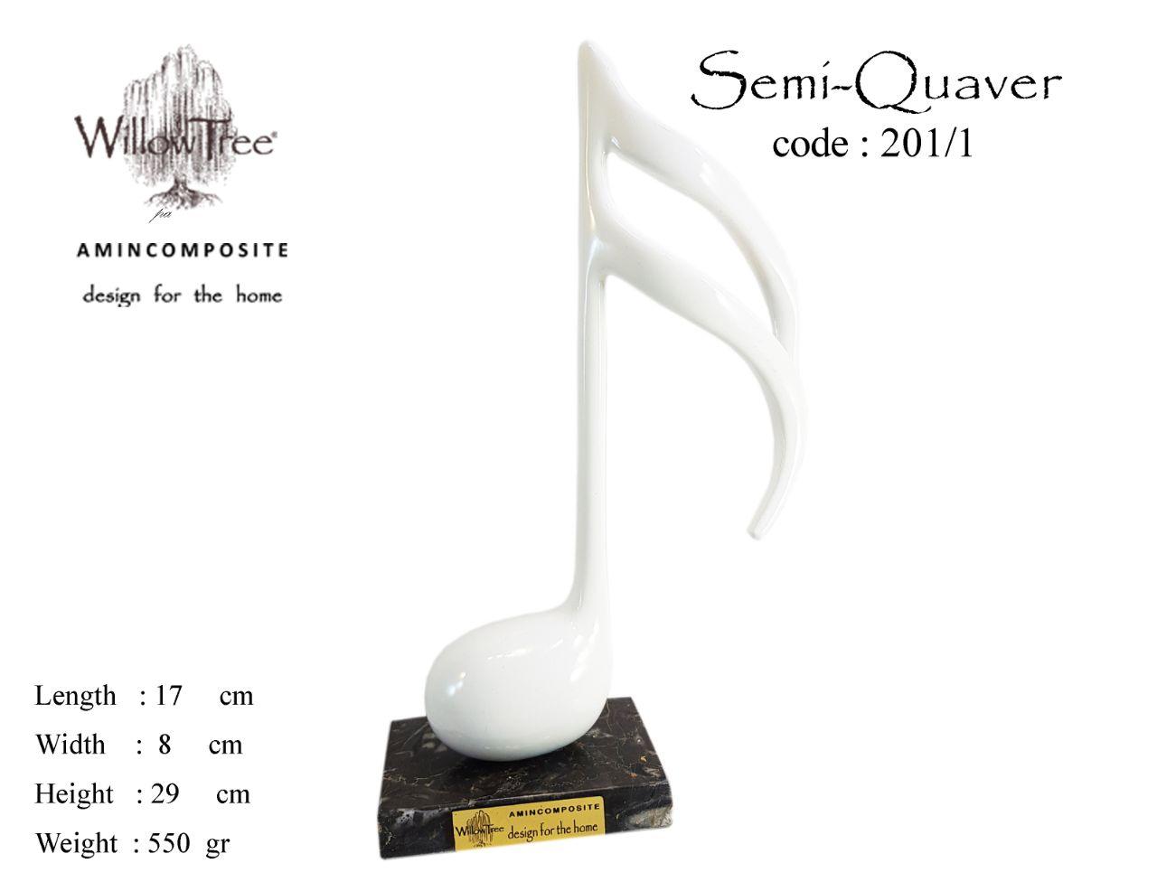 مجسمه امین کامپوزیت مدل دولا چنگ کد 201Amin Composite Semi Quaver 201 Statue — تصویر ۳