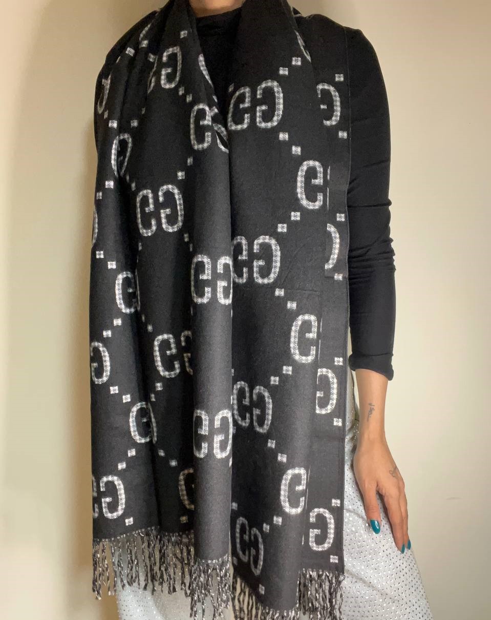 شال موهر گوچی Gucci GG Jacquard Wool Silk — تصویر ۳