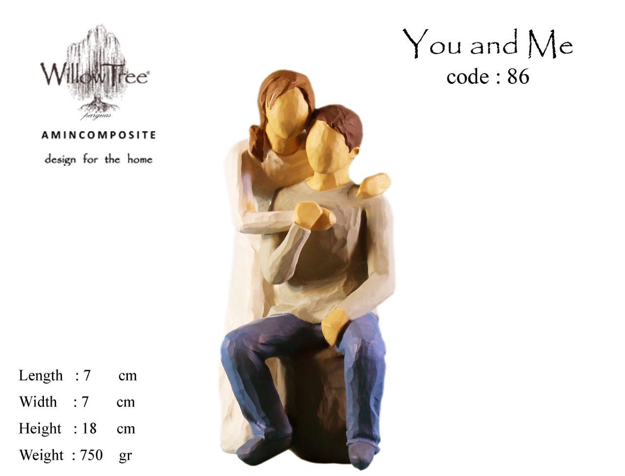 مجسمه ویلوتری مدل من وتو کد86 WillowTree You And Me Statue — تصویر ۲