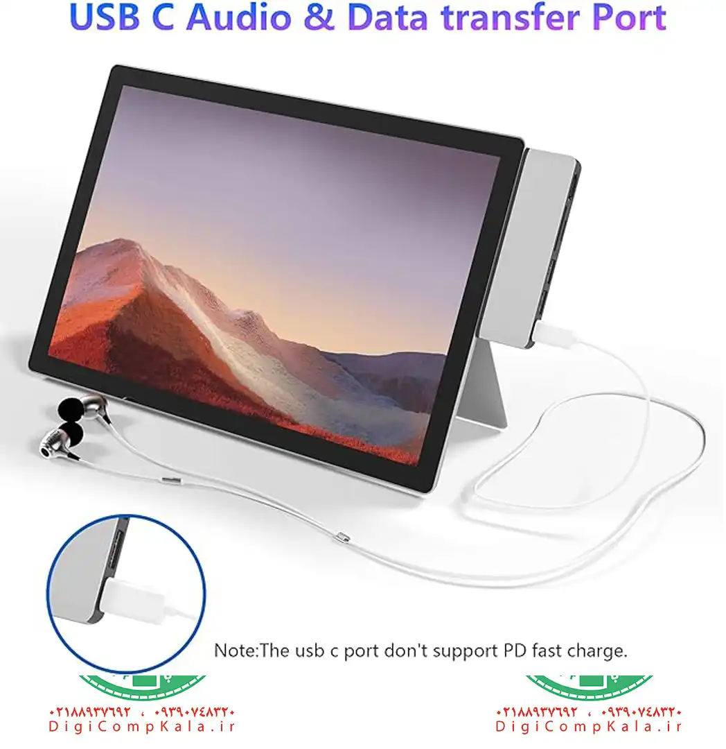 سرفیس پرو 7 12.3 اینچ 5 مگاپیکسل لمسی Microsoft Surface Pro 7 Intel Core i7 1065G7 رنگ پلاتینی نسل 10 اینتل — تصویر ۵