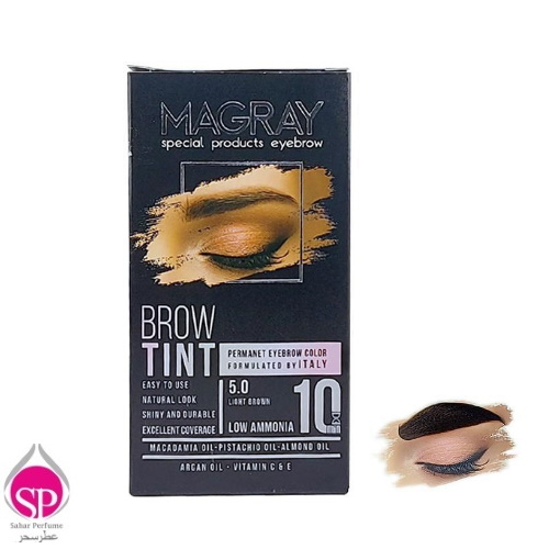 کیت رنگ ابرو ماگرای شماره 5.0 رنگ قهوه ای روشن حجم 30 میل — تصویر ۲