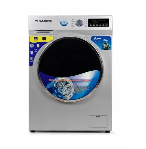 ماشین لباسشویی 8 کیلوگرم اتوماتیک فیلمور مدل Philmore PH-1480 Sرنگ نقره ایی