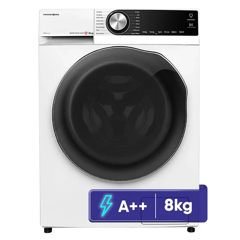 مطمن و ارزان ماشین لباسشویی 8 کیلوگرم اتوماتیک پاکشوما مدل U-8