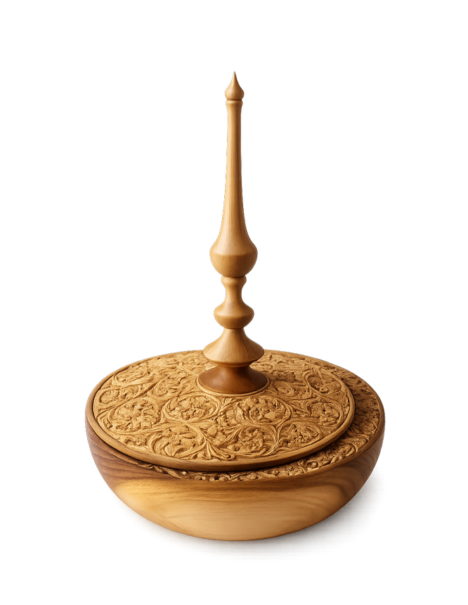 شکلات خوری دست ساز چوبی قطر 18 (خرید سرو پذیرایی) — تصویر ۲