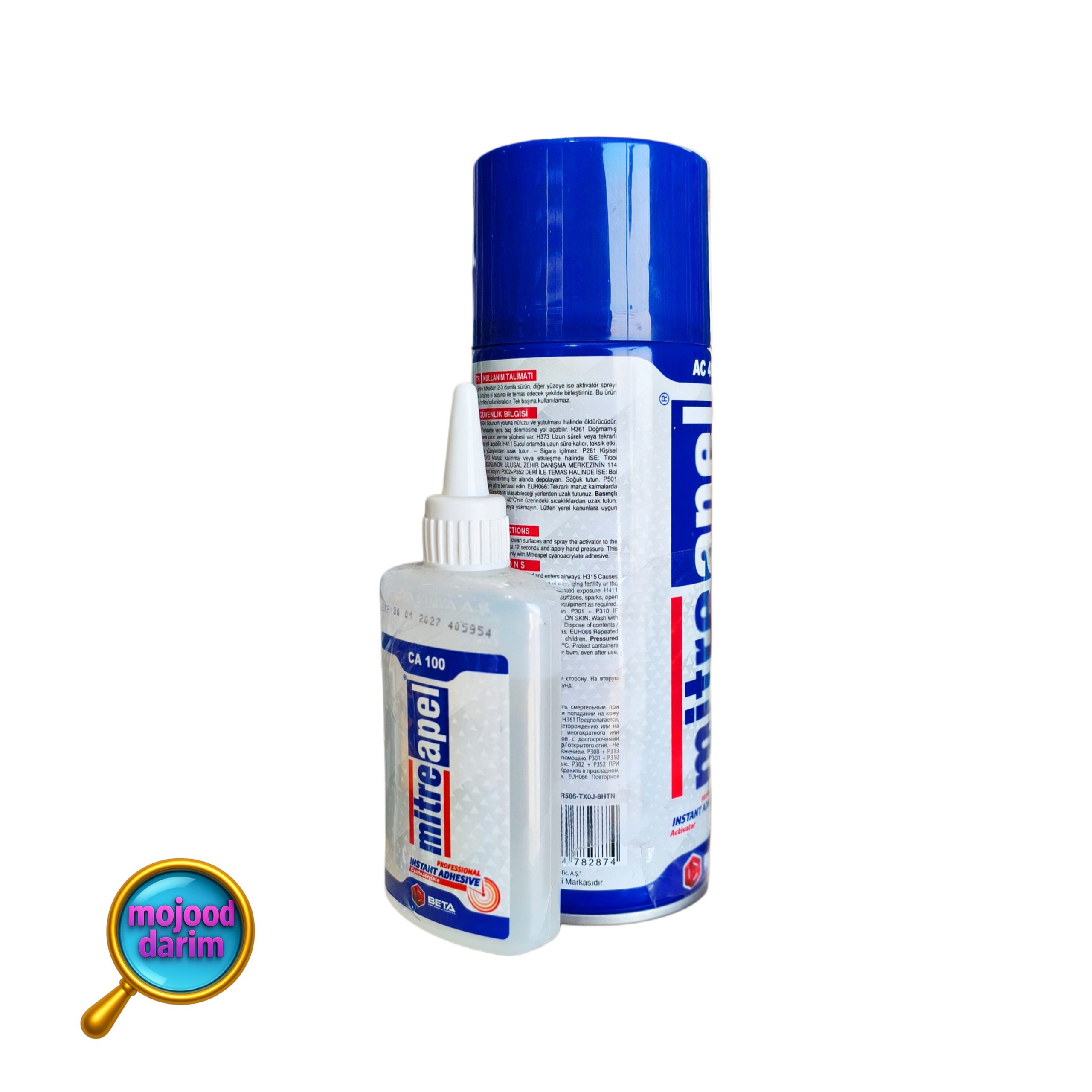 چسب ۱۲۳ میترا اپل ۴۰۰ میل ( mitre apel ) شرکت بتا کیمیا ترکیه ( کارتن ۲۵ عددی)