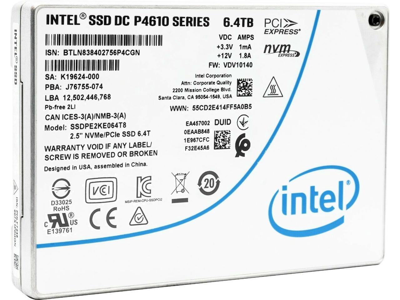 اس اس دی سرور اینتل SSD INTEL DC 6.4TB P4610 — تصویر ۲