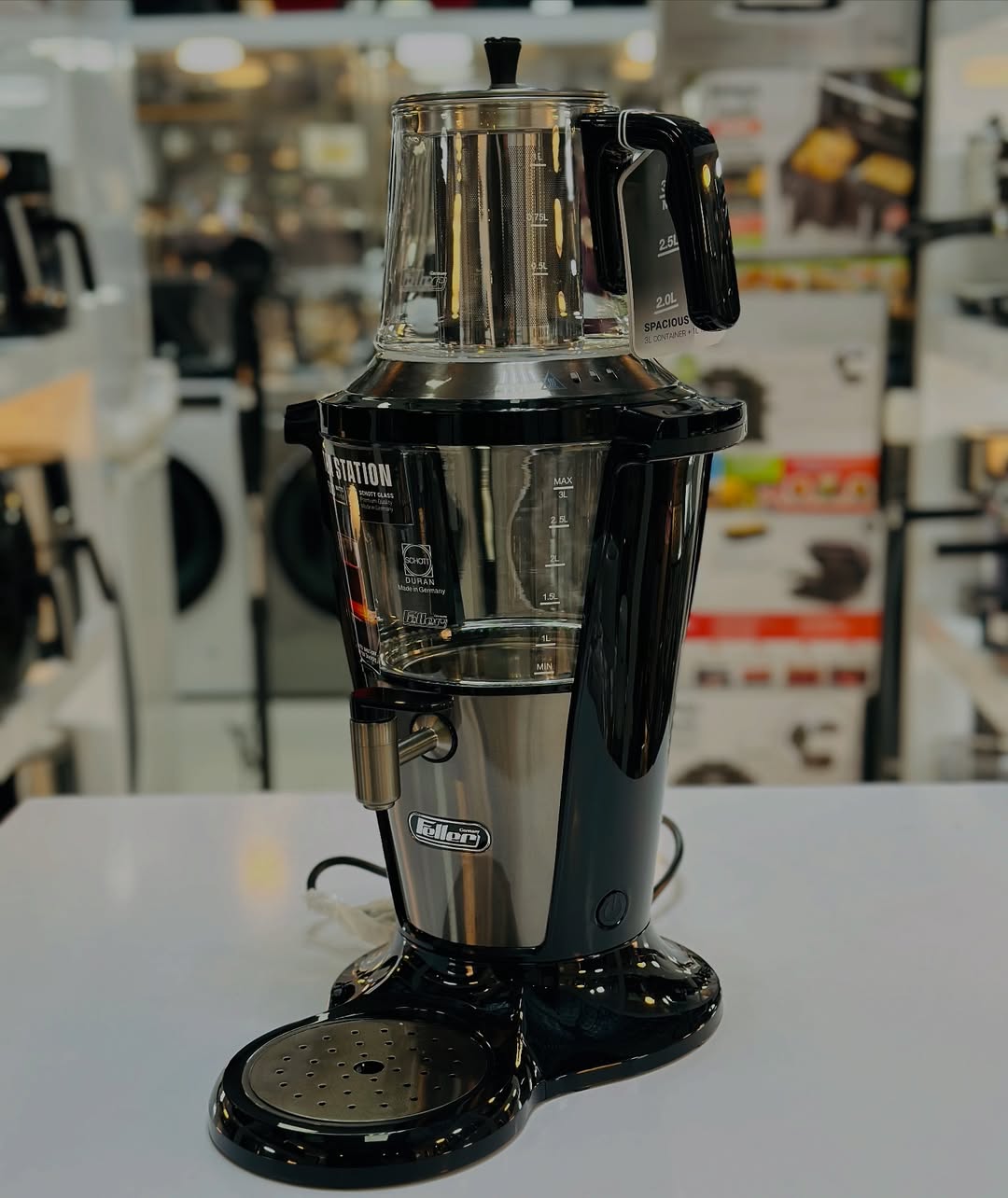 سماور برقی فلر مدل TS-380 رنگ بندی (سفید/مشکی) — تصویر ۵