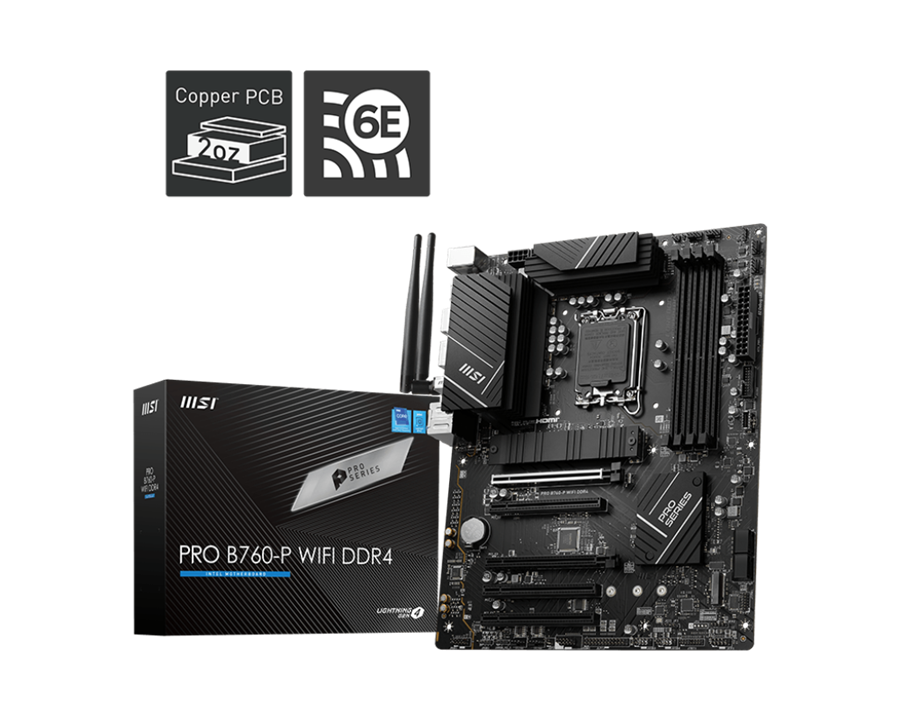 مادربرد ام اس آی MOTHERBOARD MSI PRO B760-P WIFI DDR4