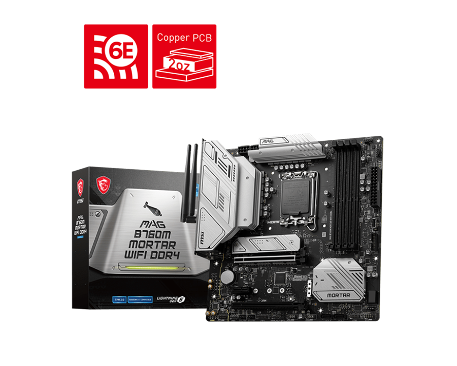 مادربرد ام اس آی MOTHERBOARD MSI MAG B760M MORTAR WIFI DDR4