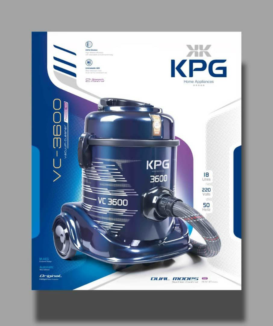 جاروبرقی سطلی KPG مدل VC3600
