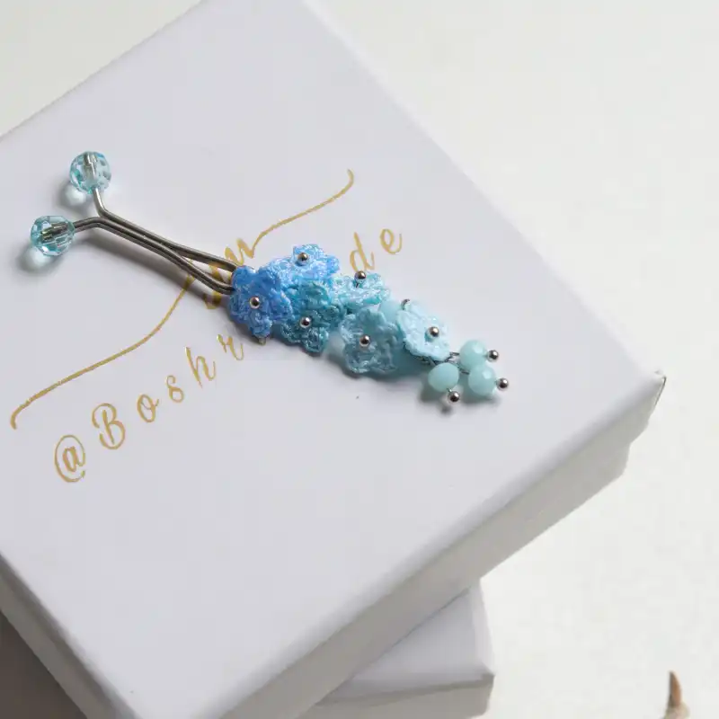 گیره روسری گل ریز کد 80262 — تصویر ۲