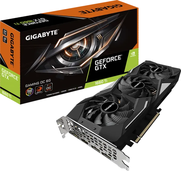 کارت گرافیک گیگابایت 6 گیگ gtx 1660ti مدل oc بدون جعبه کارکرده