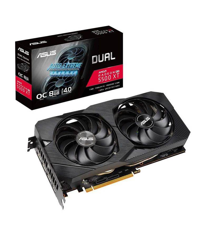 کارت گرافیک ایسوس مدل DUAL-RX5500XT-O8G-EVO با حافظه 8 گیگابایت