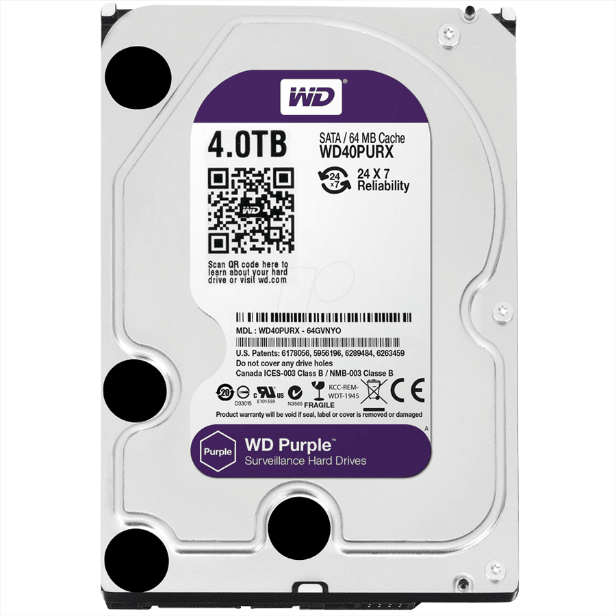 هارد اینترنال وسترن دیجیتال مدل Purple ظرفیت 4 ترابایت