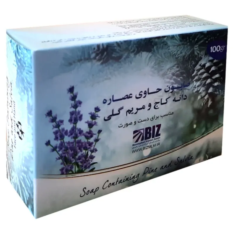 صابون دانه کاج و مریم گلی بیز
