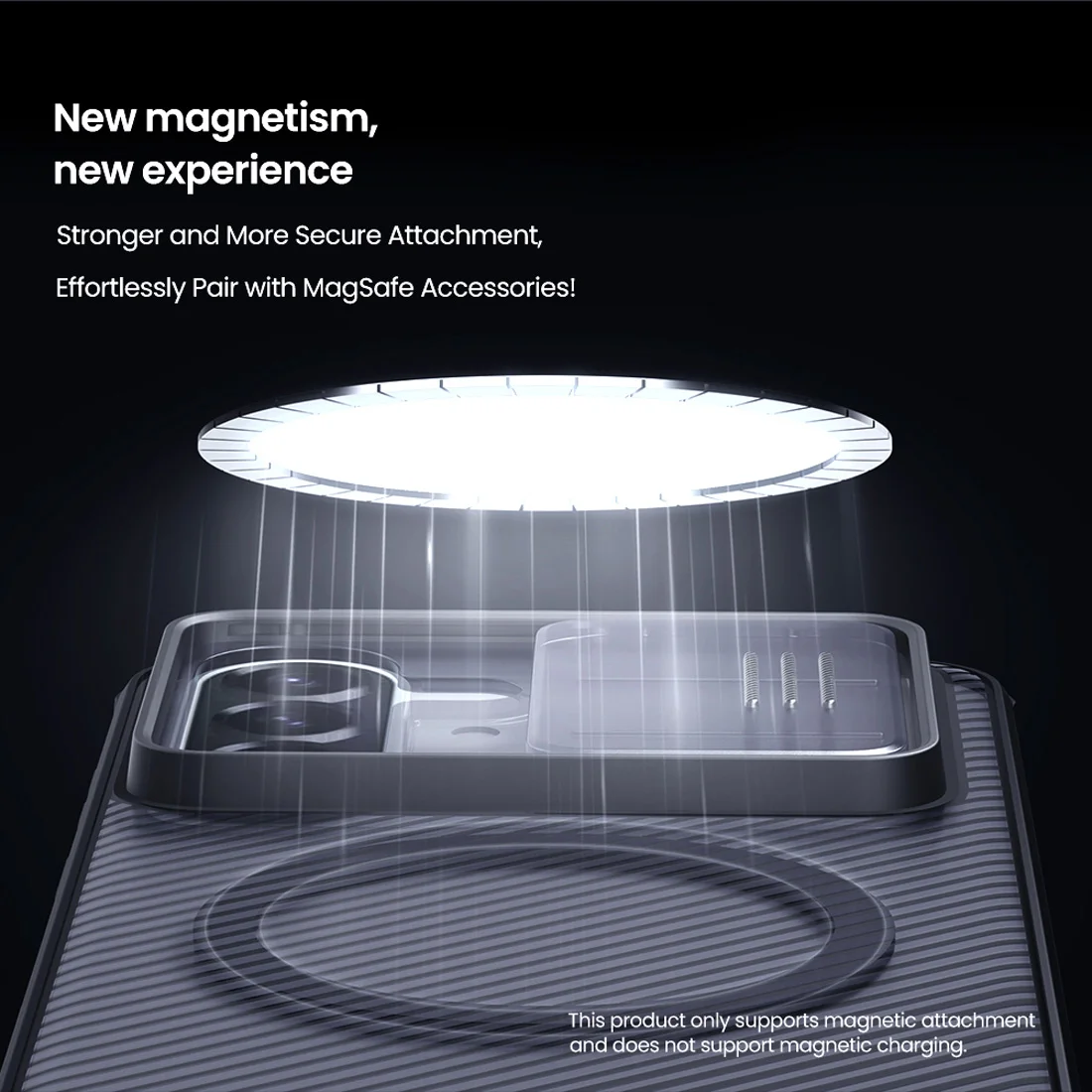 گارد ضد ضربه دودی مگنتی Galaxy A37 مارک نیلکین مدل Camshield Pro Magnetic Clear — تصویر ۸