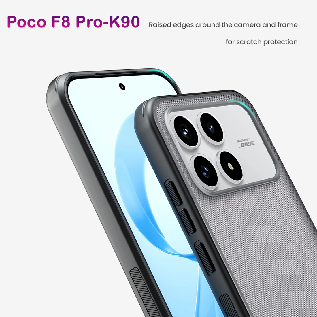 قاب ضدضربه دودی Poco F8 Pro مارک نیلکین مدل Super Frosted Shield Pro Clear — تصویر ۶