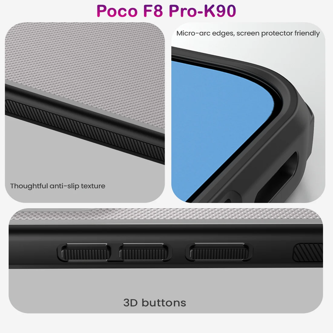 قاب ضدضربه دودی Poco F8 Pro مارک نیلکین مدل Super Frosted Shield Pro Clear — تصویر ۴