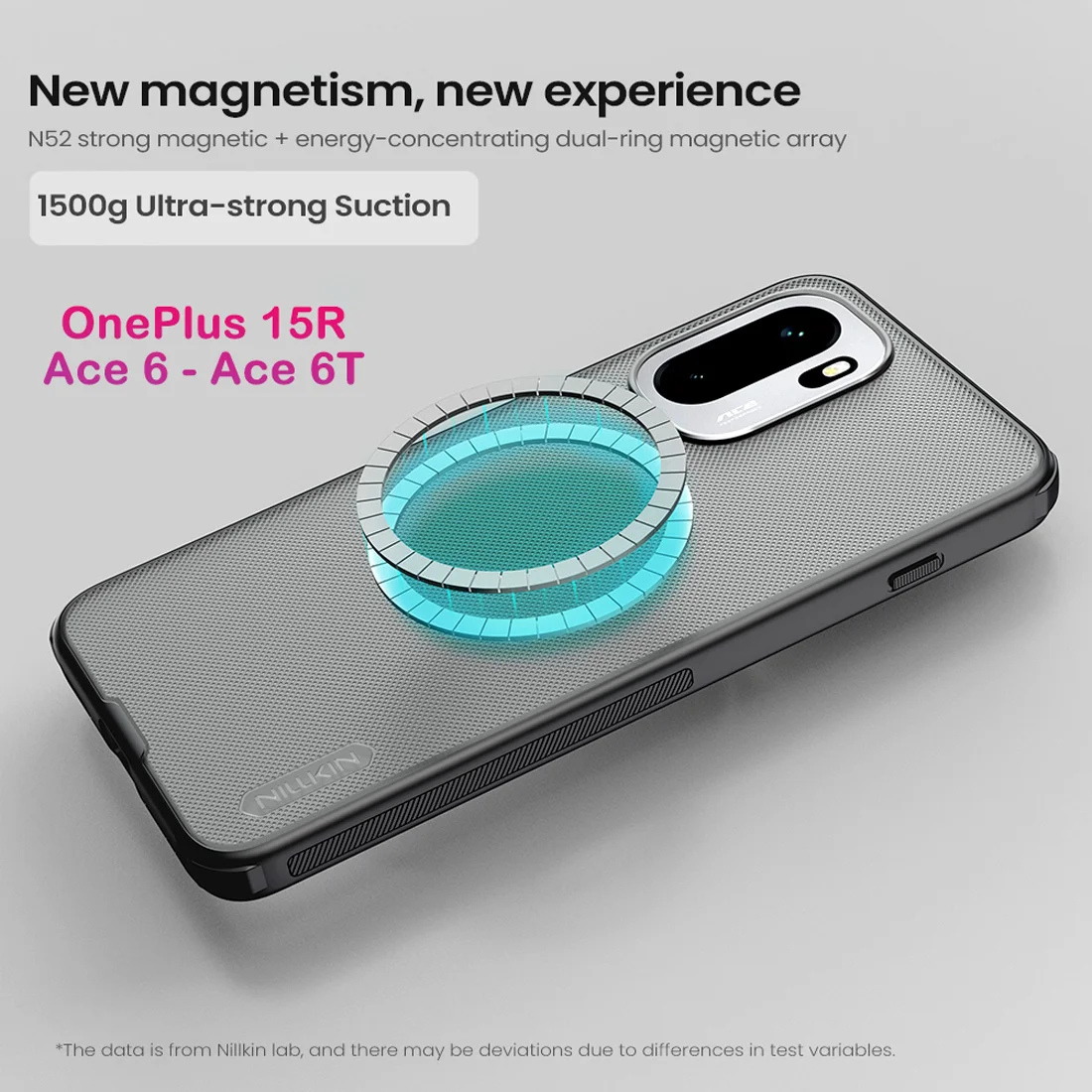 قاب ضدضربه دودی مگنتی OnePlus Ace 6T مارک نیلکین مدل Super Frosted Shield Pro Clear Magnetic — تصویر ۶