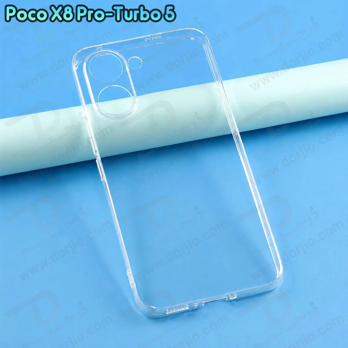 قاب شفاف تمام کریستالی Poco X8 Pro-Turbo 5 مارک LEXOM — تصویر ۵